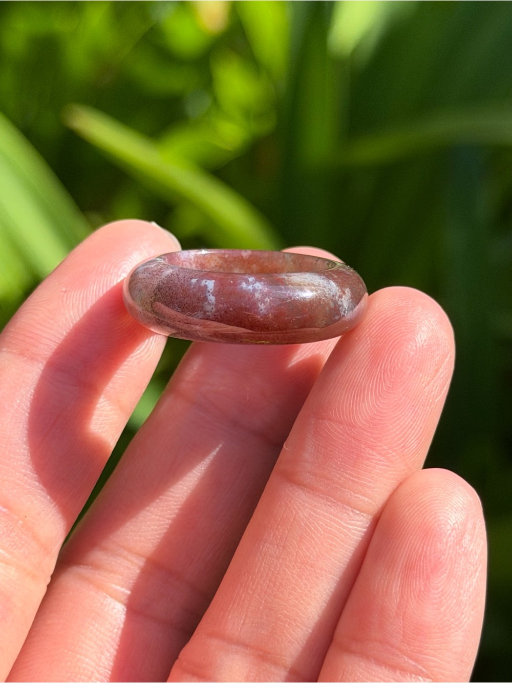 Handcrafted Brown Gemstone Women's Ring - Natural Stone Palo